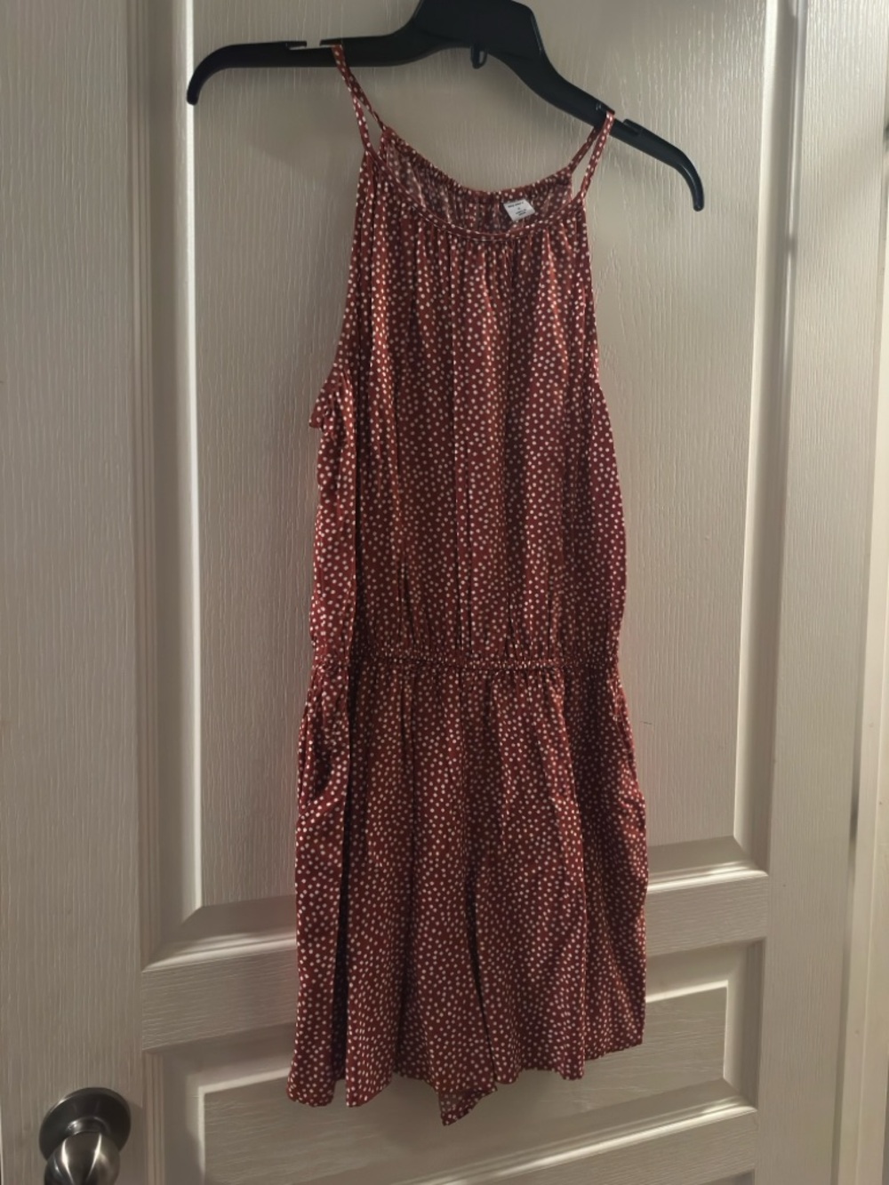 Old Navy Rust Red Polka Dot Halter Top